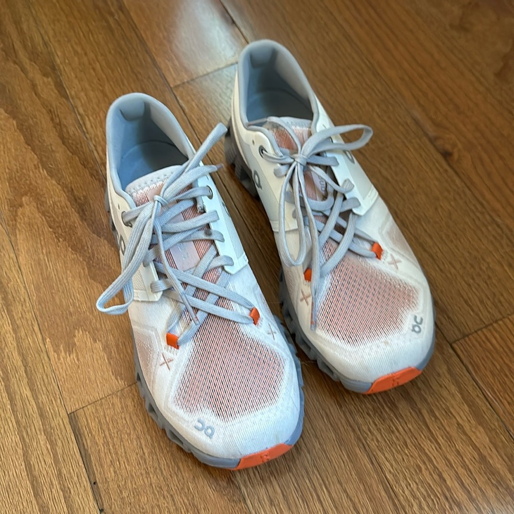 On Running Women's White and Orange Sneakers